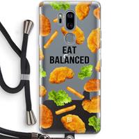CaseCompany Eat Balanced: LG G7 Thinq Transparant Hoesje met koord