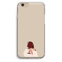 CaseCompany I drink wine: iPhone 6 / 6S Transparant Hoesje