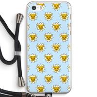 CaseCompany Leeuwenkoppen: iPhone 5 / 5S / SE Transparant Hoesje met koord