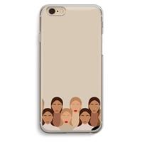 CaseCompany Girls girls girls: iPhone 6 / 6S Transparant Hoesje