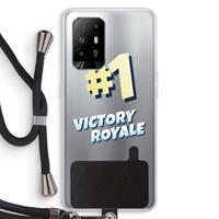 CaseCompany Victory Royale: Oppo A94 5G Transparant Hoesje met koord