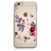 CaseCompany Mooie bloemen: iPhone 6 / 6S Transparant Hoesje