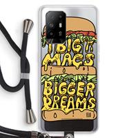 CaseCompany Big Macs Bigger Dreams: Oppo A94 5G Transparant Hoesje met koord