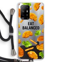CaseCompany Eat Balanced: Oppo A94 5G Transparant Hoesje met koord