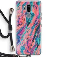 CaseCompany Electric Times: LG G7 Thinq Transparant Hoesje met koord