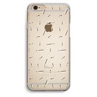 CaseCompany Hipster stripes: iPhone 6 / 6S Transparant Hoesje
