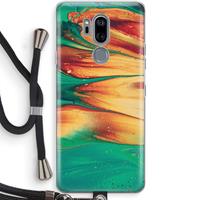 CaseCompany Green Inferno: LG G7 Thinq Transparant Hoesje met koord