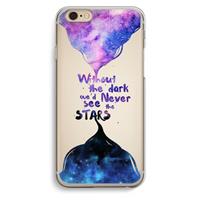 CaseCompany Stars quote: iPhone 6 / 6S Transparant Hoesje