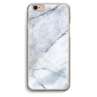 CaseCompany Witte marmer: iPhone 6 / 6S Transparant Hoesje