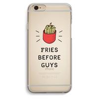 CaseCompany Fries before guys: iPhone 6 / 6S Transparant Hoesje