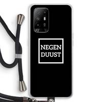 CaseCompany Negenduust black: Oppo A94 5G Transparant Hoesje met koord