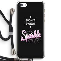 CaseCompany Sparkle quote: iPhone 5 / 5S / SE Transparant Hoesje met koord