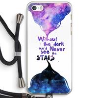 CaseCompany Stars quote: iPhone 5 / 5S / SE Transparant Hoesje met koord