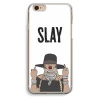 CaseCompany Slay All Day: iPhone 6 / 6S Transparant Hoesje