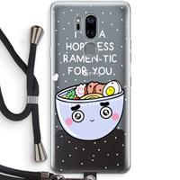 CaseCompany I'm A Hopeless Ramen-Tic For You: LG G7 Thinq Transparant Hoesje met koord