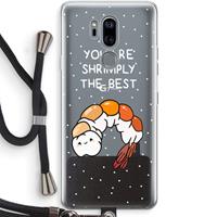 CaseCompany You're Shrimply The Best: LG G7 Thinq Transparant Hoesje met koord