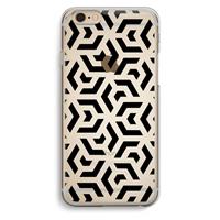 CaseCompany Crazy pattern: iPhone 6 / 6S Transparant Hoesje