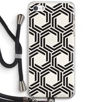 CaseCompany Geometrisch patroon: iPhone 5 / 5S / SE Transparant Hoesje met koord