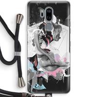 CaseCompany Camouflage de sommeil: LG G7 Thinq Transparant Hoesje met koord