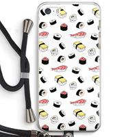 CaseCompany Sushi time: iPhone 5 / 5S / SE Transparant Hoesje met koord