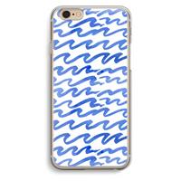 CaseCompany Blauwe golven: iPhone 6 / 6S Transparant Hoesje