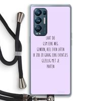 CaseCompany GSM: Oppo Find X3 Neo Transparant Hoesje met koord