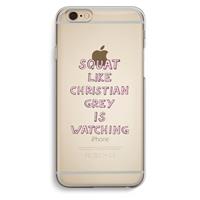 CaseCompany Christian Grey: iPhone 6 / 6S Transparant Hoesje