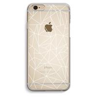 CaseCompany Geometrische lijnen wit: iPhone 6 / 6S Transparant Hoesje