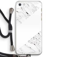 CaseCompany Biggest stripe: iPhone 5 / 5S / SE Transparant Hoesje met koord