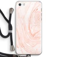 CaseCompany Peach bath: iPhone 5 / 5S / SE Transparant Hoesje met koord