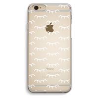 CaseCompany Wimpers: iPhone 6 / 6S Transparant Hoesje