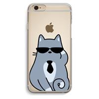 CaseCompany Cool cat: iPhone 6 / 6S Transparant Hoesje