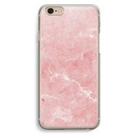 CaseCompany Roze marmer: iPhone 6 / 6S Transparant Hoesje