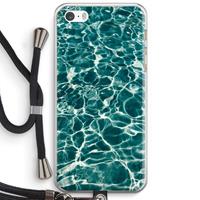 CaseCompany Weerkaatsing water: iPhone 5 / 5S / SE Transparant Hoesje met koord