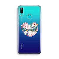 CaseCompany GRL PWR Flower: Huawei P Smart (2019) Transparant Hoesje