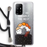 CaseCompany You're Shrimply The Best: Oppo A94 5G Transparant Hoesje met koord