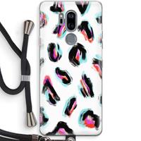 CaseCompany Cheetah color: LG G7 Thinq Transparant Hoesje met koord