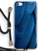 CaseCompany Pauw: iPhone 5 / 5S / SE Transparant Hoesje met koord