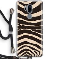 CaseCompany Arizona Zebra: LG G7 Thinq Transparant Hoesje met koord