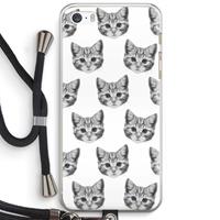 CaseCompany Kitten: iPhone 5 / 5S / SE Transparant Hoesje met koord