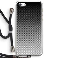 CaseCompany Musketon Halftone: iPhone 5 / 5S / SE Transparant Hoesje met koord