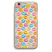 CaseCompany Pink donuts: iPhone 6 / 6S Transparant Hoesje