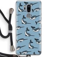 CaseCompany Narwhal: LG G7 Thinq Transparant Hoesje met koord