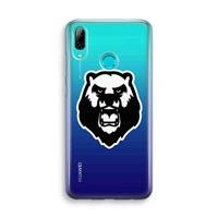 CaseCompany Angry Bear (white): Huawei P Smart (2019) Transparant Hoesje