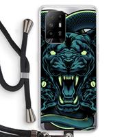 CaseCompany Cougar and Vipers: Oppo A94 5G Transparant Hoesje met koord