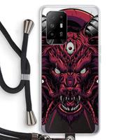 CaseCompany Hell Hound and Serpents: Oppo A94 5G Transparant Hoesje met koord