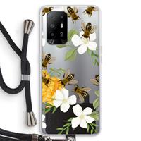 CaseCompany No flowers without bees: Oppo A94 5G Transparant Hoesje met koord