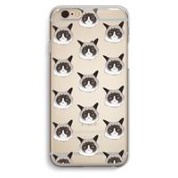 CaseCompany It's a Purrr Case: iPhone 6 / 6S Transparant Hoesje