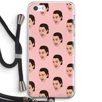 CaseCompany Ugly Cry Call: iPhone 5 / 5S / SE Transparant Hoesje met koord