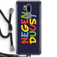 CaseCompany 90's One: LG G7 Thinq Transparant Hoesje met koord